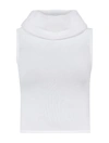 Alaïa Crop Hooded Top In White
