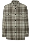 AMI ALEXANDRE MATTIUSSI AMI PARIS TWO-TONE WOOL SHIRT