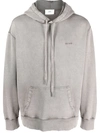 Ami Alexandre Mattiussi Fade Out Cotton Hoodie In Grey