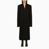 Balenciaga Black Wool Double-breasted Coat In Black