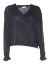 Ballantyne V-neck Pullover In Black