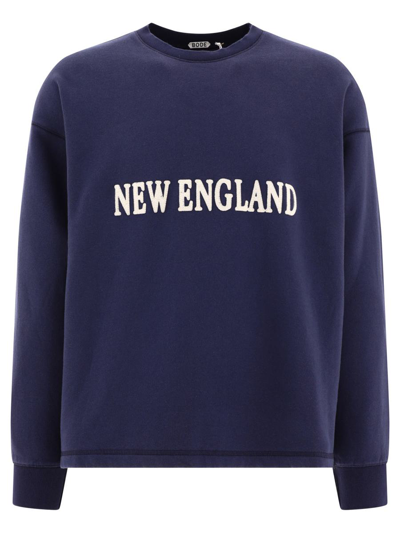 Bode New England Cotton Jersey Sweatshirt In Blue