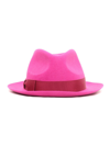 Borsalino Small Brimmed Fedora In Pink