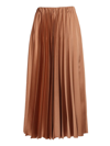 Clips Pleated Skirt In Camel