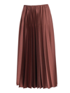 Clips Pleated Skirt In Brown