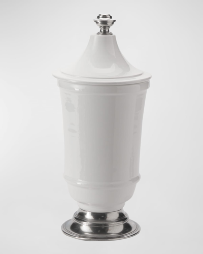 Arte Italica Tuscan Large Footed Canister In White