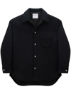 Courrèges Long-sleeved Buttoned Shirt Jacket In Black