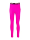 Dolce & Gabbana Legging Pants In Pink & Purple