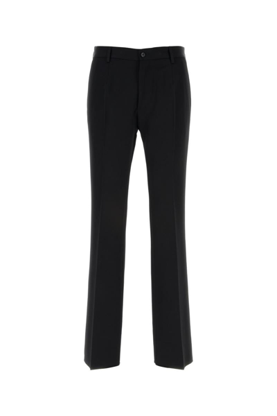 Dolce & Gabbana Black Wool Trouser In N0000