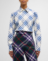 BURBERRY CHECK COTTON COLLARED SHIRT