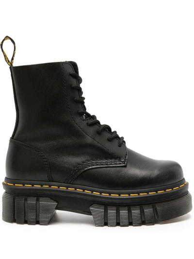 Dr. Martens Audrick Leather Platform Ankle Boots In Black