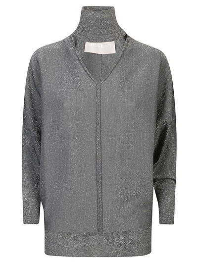 Circus Hotel Viscose Turtleneck Sweater In Grey