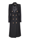 Elisabetta Franchi Double-breasted Coat In Black
