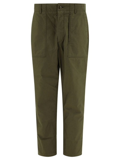 Engineered Garments "fatigue" Trousers In Green