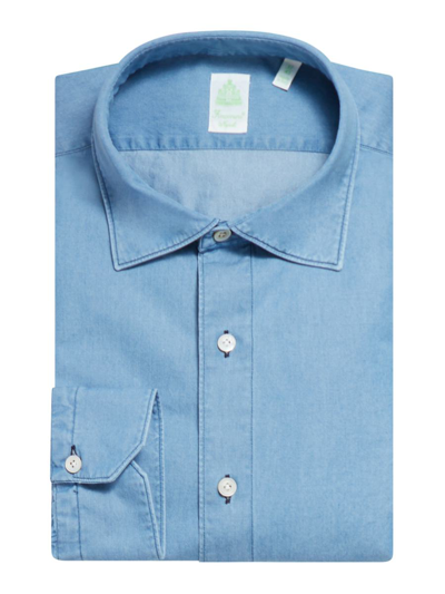 Finamore Denim Collo Luigi Tokio Sport Polso Tagliato In Blue