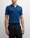 John Smedley Men's Adrian Polo Shirt In Indigo