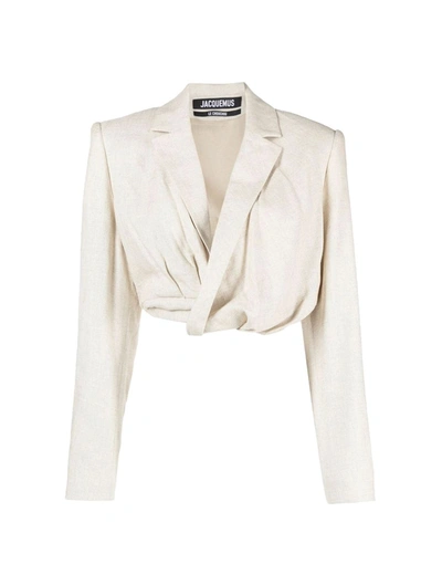 Jacquemus Jacket In Nude & Neutrals