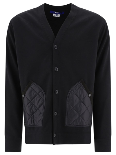 Junya Watanabe Man Jersey Cardigan With Patch In Black