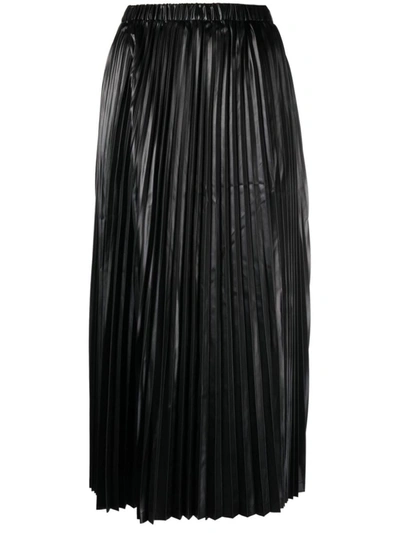 Junya Watanabe Pleated Layered Cropped Trousers In Black
