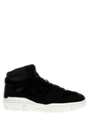 Junya Watanabe High-top Sneakers With Textured Upper And Rubber Sole In White/black
