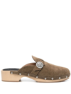 KATE CATE KATE CATE ALLEGRA SUEDE CLOGS