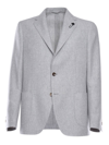 Lardini Cashmere Jacket In Gray
