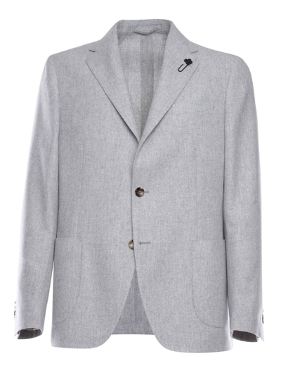 Lardini Single-breasted Jacket In Gray