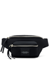 Marc Jacobs The Biker Logo-patch Belt Bag In Black