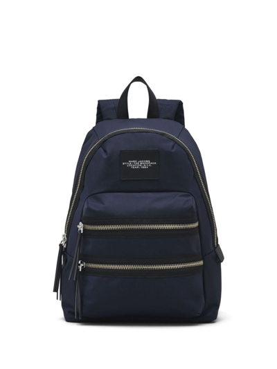 Marc Jacobs The Large Backpack' Zipped Backpack In Midnight Blue