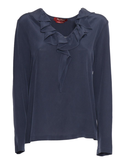 Max Mara Studio Blusa In Blue