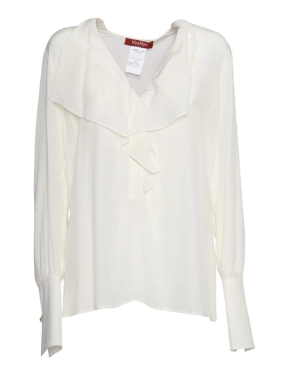 Max Mara Studio Ruffle In Cream