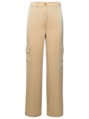 Michael Michael Kors Cargo Pants In Gold Triacetate Blend In Beige