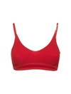 Jacquemus Le Bandeau Pralu Ribbed-knit Crop Top In Red
