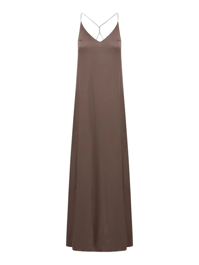 Nina Dress Athena Silk In Brown