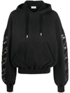 Off-white Diag Stripe-embellished Hoodie In Black