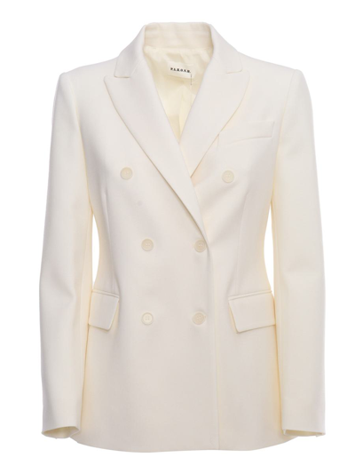 P.a.r.o.s.h Double-breasted Jacket In White