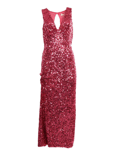 P.a.r.o.s.h Sequined Dress In Fuchsia