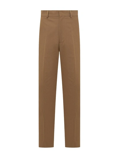 Palm Angels Regular & Straight Leg Trousers In Brown