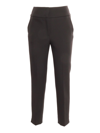Peserico High-rise Slim-fit Trousers In Brown