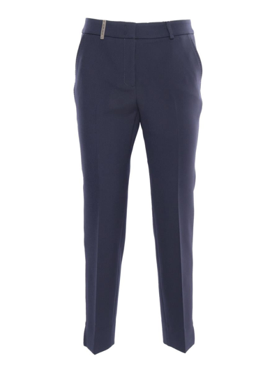 Peserico Trousers In Blue