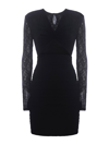 Philosophy Di Lorenzo Serafini Lace Dress With Cut-out Detail In Black