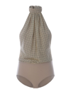 Philosophy Di Lorenzo Serafini Printed Viscose Crepe De Chine Bodysuit In Ivory