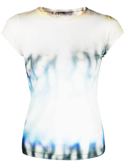 Masha Popova White Smokey Headlight T-shirt In Multicolour