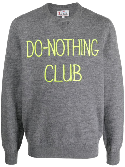 Mc2 Saint Barth Do-nothing Club Sweatshirt In Grey