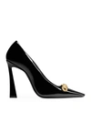 Saint Laurent Severine Squared Pointed Toe Pumps In Black