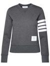 THOM BROWNE THOM BROWNE GRAY COTTON SWEATSHIRT