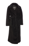 Ugg Alesandra Faux Fur Wrap Coat In Black