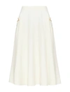 Valentino Crepe Couture Midi Skirt Woman Ivory 38 In Nude & Neutrals