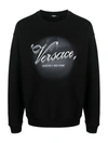 Versace Graphic-print Sweatshirt In Black