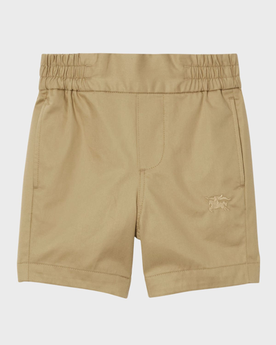 Burberry Kids' Boy's Travard Woven Shorts In Archive Beige